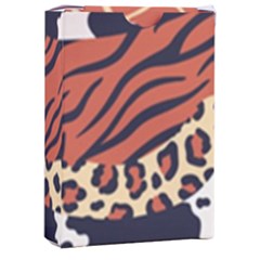 Mixed-animal-skin-print-safari-textures-mix-leopard-zebra-tiger-skins-patterns-luxury-animals-textur Playing Cards Single Design (rectangle) With Custom Box by uniart180623