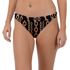 Gold-chain-jewelry-seamless-pattern Band Bikini Bottoms by uniart180623