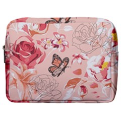 Beautiful-seamless-spring-pattern-with-roses-peony-orchid-succulents Make Up Pouch (large)