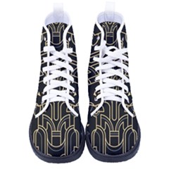 Art-deco-geometric-abstract-pattern-vector Men s High-top Canvas Sneakers
