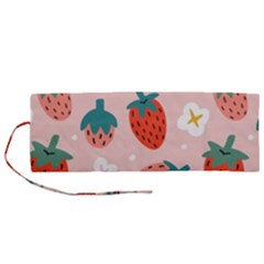 Strawberry-seamless-pattern Roll Up Canvas Pencil Holder (m) by uniart180623