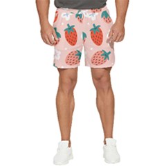 Strawberry-seamless-pattern Men s Runner Shorts by uniart180623