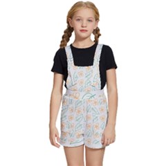 Hand-drawn-cute-flowers-with-leaves-pattern Kids  Short Overalls by uniart180623