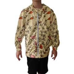 Seamless-pattern-with-different-flowers Kids  Hooded Windbreaker