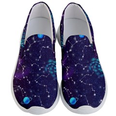 Realistic-night-sky-poster-with-constellations Men s Lightweight Slip Ons by uniart180623