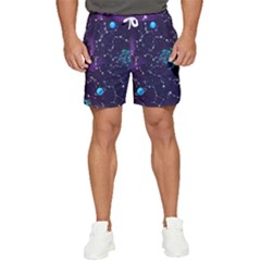 Realistic-night-sky-poster-with-constellations Men s Runner Shorts by uniart180623