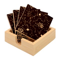 Realistic-night-sky-poster-with-constellations Bamboo Coaster Set by uniart180623