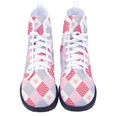 Cute-kawaii-patches-seamless-pattern Kid s High-top Canvas Sneakers by uniart180623