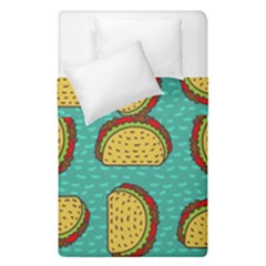 Taco-drawing-background-mexican-fast-food-pattern Duvet Cover Double Side (single Size) by uniart180623