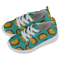 Taco-drawing-background-mexican-fast-food-pattern Kids  Lightweight Sports Shoes by uniart180623