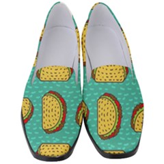 Taco-drawing-background-mexican-fast-food-pattern Women s Classic Loafer Heels by uniart180623
