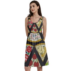 Vector-seamless-pattern-with-italian-pizza-top-view Classic Skater Dress