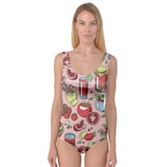 Tomato-seamless-pattern-juicy-tomatoes-food-sauce-ketchup-soup-paste-with-fresh-red-vegetables Princess Tank Leotard  by uniart180623