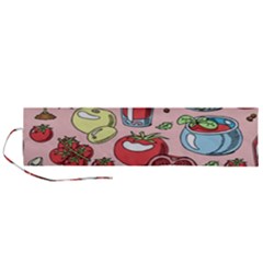Tomato-seamless-pattern-juicy-tomatoes-food-sauce-ketchup-soup-paste-with-fresh-red-vegetables Roll Up Canvas Pencil Holder (l) by uniart180623