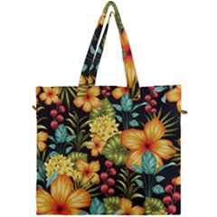 Fabulous-colorful-floral-seamless Canvas Travel Bag