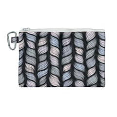 Seamless-pattern-with-interweaving-braids Canvas Cosmetic Bag (large)