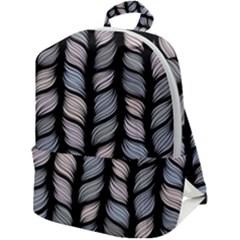Seamless-pattern-with-interweaving-braids Zip Up Backpack by uniart180623