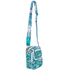 Sea-waves-seamless-pattern Shoulder Strap Belt Bag by uniart180623