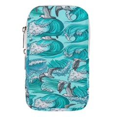 Sea-waves-seamless-pattern Waist Pouch (large) by uniart180623