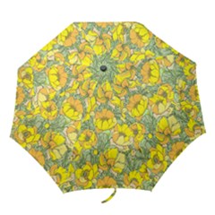 Seamless-pattern-with-graphic-spring-flowers Folding Umbrellas