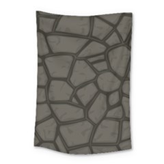 Cartoon-gray-stone-seamless-background-texture-pattern Small Tapestry by uniart180623