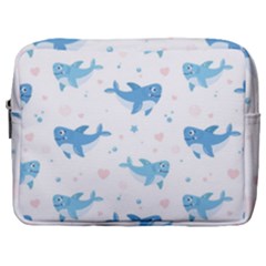 Seamless-pattern-with-cute-sharks-hearts Make Up Pouch (large)