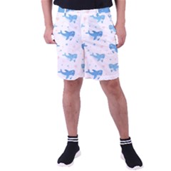 Seamless-pattern-with-cute-sharks-hearts Men s Pocket Shorts