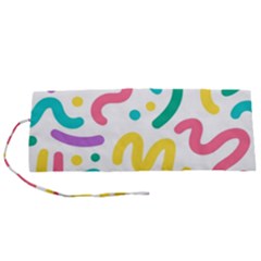 Abstract-pop-art-seamless-pattern-cute-background-memphis-style Roll Up Canvas Pencil Holder (s) by uniart180623