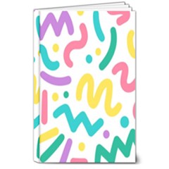 Abstract-pop-art-seamless-pattern-cute-background-memphis-style 8  X 10  Hardcover Notebook by uniart180623