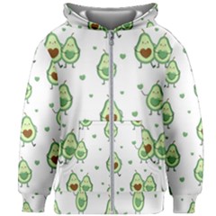 Cute-seamless-pattern-with-avocado-lovers Kids  Zipper Hoodie Without Drawstring by uniart180623