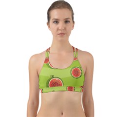 Seamless-background-with-watermelon-slices Back Web Sports Bra by uniart180623