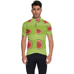 Seamless-background-with-watermelon-slices Men s Short Sleeve Cycling Jersey