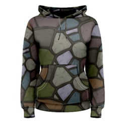 Cartoon-colored-stone-seamless-background-texture-pattern - Women s Pullover Hoodie by uniart180623