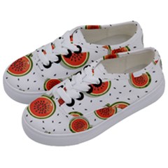 Seamless-background-pattern-with-watermelon-slices Kids  Classic Low Top Sneakers by uniart180623