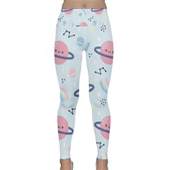 Cute-planet-space-seamless-pattern-background Lightweight Velour Classic Yoga Leggings