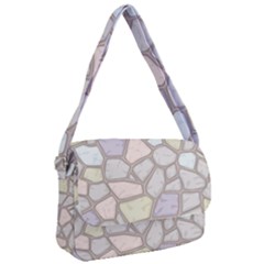 Cartoon-colored-stone-seamless-background-texture-pattern Courier Bag by uniart180623