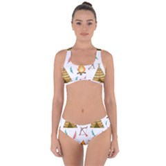 Cute-cartoon-native-american-seamless-pattern Criss Cross Bikini Set by uniart180623