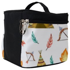 Cute-cartoon-native-american-seamless-pattern Make Up Travel Bag (big) by uniart180623