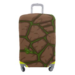 Cartoon-brown-stone-grass-seamless-background-texture-pattern Luggage Cover (small) by uniart180623