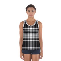 Pixel-background-design-modern-seamless-pattern-plaid-square-texture-fabric-tartan-scottish-textile- Sport Tank Top  by uniart180623