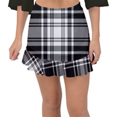 Pixel-background-design-modern-seamless-pattern-plaid-square-texture-fabric-tartan-scottish-textile- Fishtail Mini Chiffon Skirt by uniart180623