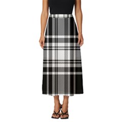 Pixel-background-design-modern-seamless-pattern-plaid-square-texture-fabric-tartan-scottish-textile- Classic Midi Chiffon Skirt by uniart180623