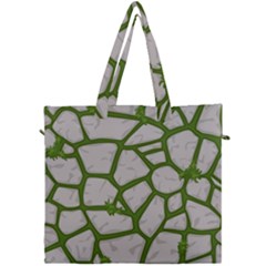Cartoon-gray-stone-seamless-background-texture-pattern Green Canvas Travel Bag