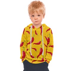 Chili-vegetable-pattern-background Kids  Overhead Hoodie by uniart180623