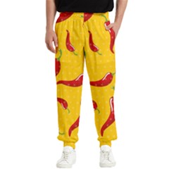 Chili-vegetable-pattern-background Men s Elastic Waist Pants