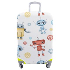 Cute-cartoon-robots-seamless-pattern Luggage Cover (medium) by uniart180623