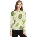 Leaf-spring-seamless-pattern-fresh-green-color-nature Women s Long Sleeve Rash Guard View1