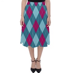 Argyle-pattern-seamless-fabric-texture-background-classic-argill-ornament Classic Midi Skirt