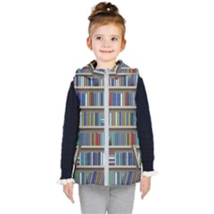 Bookshelf Kids  Hooded Puffer Vest by uniart180623