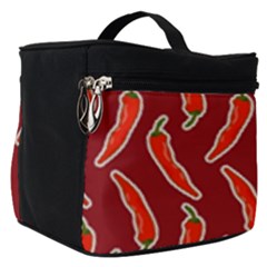 Chili-pattern-red Make Up Travel Bag (small) by uniart180623